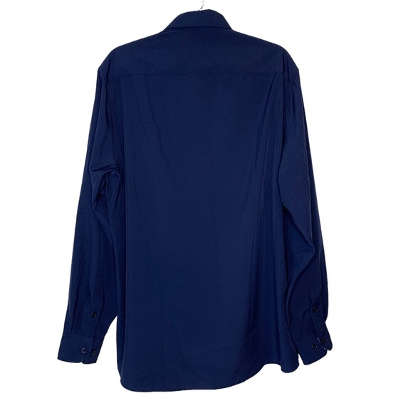 TOM BAINE Men's Size XXL Blue Performance Collection Slim Fit Long Sleeve Shirt. - Picture 5 of 7